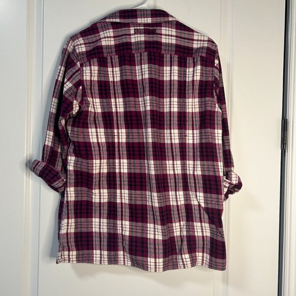 Duluth Trading Co Pink Plaid Flannel Size M EUC - Picture 2 of 2